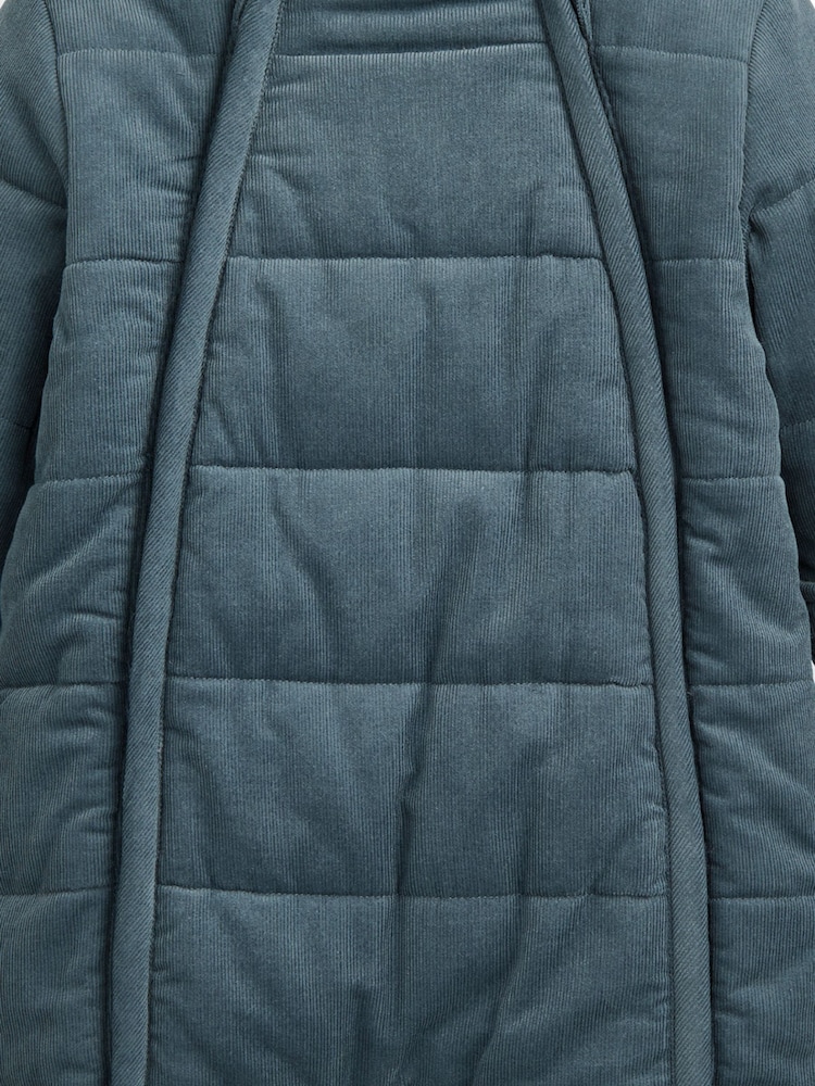 Mamas & Papas Blue Quilted Cord Pramsuit - Image 2 of 2