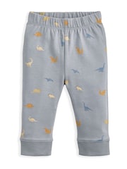 Mamas & Papas Blue Micro Dino Print Jersey Pyjamas - Image 2 of 3