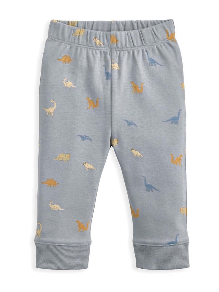Mamas & Papas Blue Micro Dino Print Jersey Pyjamas - Image 2 of 3