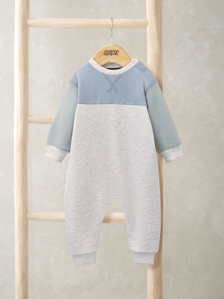 Mamas & Papas Colour Block Brown Romper - Slika 1 iz 3