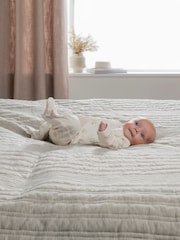 Mamas & Papas Cream Teddy Bear Print Zip Sleepsuit - Image 4 of 8