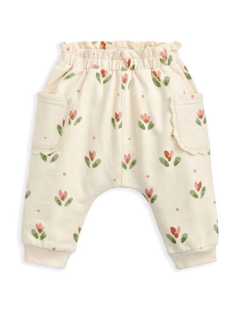 Mamas & Papas Cream Tulip Spot Print Joggers - Imagen 1 de 2