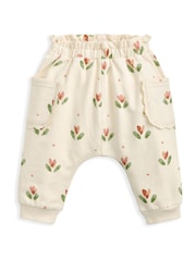 Mamas & Papas Cream Tulip Spot Print Joggers - Imagen 2 de 2
