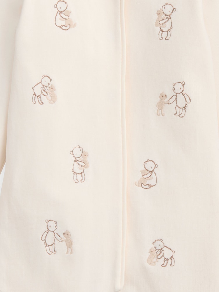 Mamas & Papas Cream Embroidered Teddy Bear Romper - Image 3 of 3 Mamas & Papas Cream Embroidered Teddy Bear Romper - Image 3 of 3