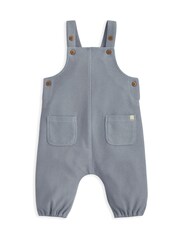 Mamas & Papas Blue Dungaree & Stripe Bodysuit Set - Image 4 of 4