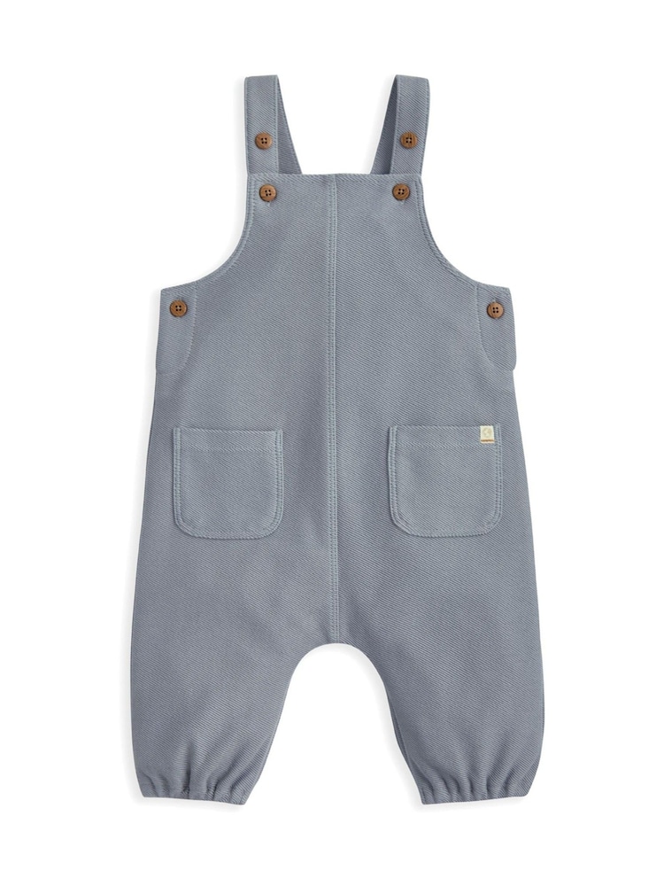 Mamas & Papas Blue Dungaree & Stripe Bodysuit Set - Image 4 of 4 Mamas & Papas Blue Dungaree & Stripe Bodysuit Set - Image 4 of 4