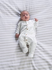 Mamas & Papas Kite Print White Sleepsuit - Image 1 of 7