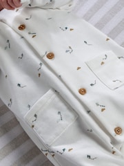 Mamas & Papas Kite Print White Sleepsuit - Image 4 of 7
