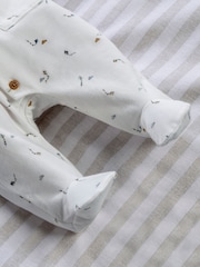 Mamas & Papas Kite Print White Sleepsuit - Image 5 of 7
