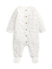 Mamas & Papas Kite Print White Sleepsuit - Image 7 of 7