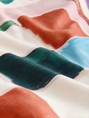 Rust Red/Cream Abstract - Macrame High Leg Bikini Bottoms - Image 8 de 8