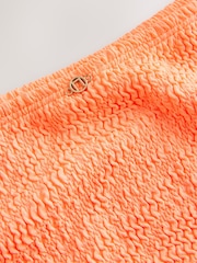 Bright Orange Crinkle Brazilian High Leg Bikini Bottoms - Image 3 of 3