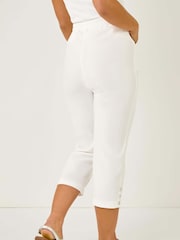 Roman White Petite Bengaline Cropped Trousers - Image 3 of 5
