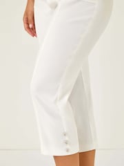 Roman White Petite Bengaline Cropped Trousers - Image 5 of 5