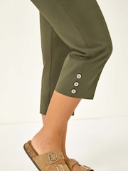 Roman Khaki Petite Bengaline Cropped Trousers - Image 5 of 5