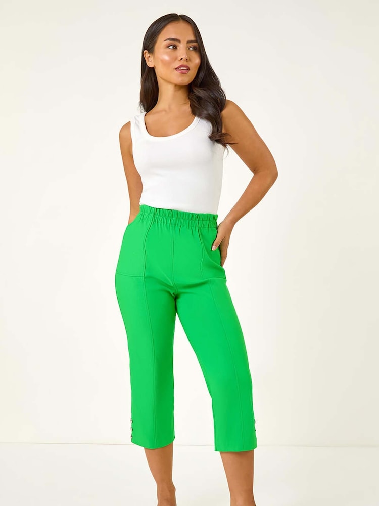 Roman Green Petite Bengaline Cropped Trousers - Image 2 of 5