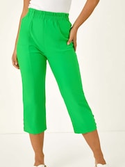 Roman Green Petite Bengaline Cropped Trousers - Image 4 of 5