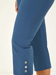 Roman Light Blue Petite Bengaline Cropped Trousers - Image 5 of 5