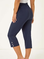 Roman Blue Petite Bengaline Cropped Trousers - Image 3 of 5