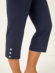 Roman Blue Petite Bengaline Cropped Trousers - Image 5 of 5