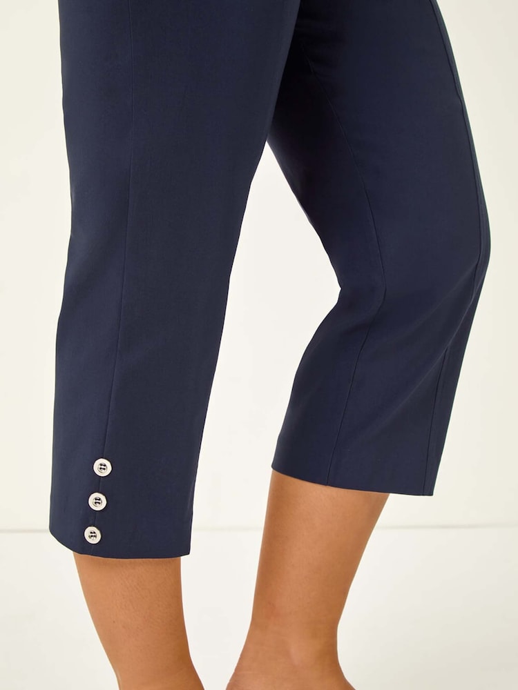 Roman Blue Petite Bengaline Cropped Trousers - Image 5 of 5