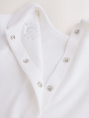 White Embroidered Bear Woven Dungaree and Bodysuit Baby Set (0mths-3yrs) - Image 9 of 10