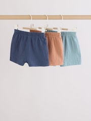Blue/Brown Woven Shorts Baby 3 Pack (0mths-2yrs) - Image 2 of 9