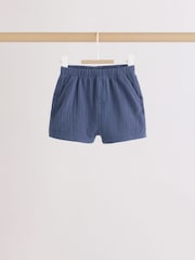 Blue/Brown Woven Shorts Baby 3 Pack (0mths-2yrs) - Image 3 of 9