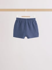 Blue/Brown Woven Shorts Baby 3 Pack (0mths-2yrs) - Image 4 of 9