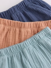 Blue/Brown Woven Shorts Baby 3 Pack (0mths-2yrs) - Image 8 of 9