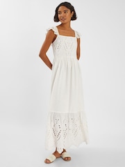 Accessorize Sleeveless Frilly Broderie Maxi Dress - Imagem 1 de 4