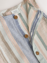 Blue Stripe Woven Baby Romper (0mths-2yrs) - Image 4 of 6