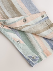 Blue Stripe Woven Baby Romper (0mths-2yrs) - Image 6 of 6