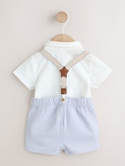 Blue Shirt Body Shorts and Braces Baby Set 3 Piece (0mths-2yrs) - Image 2 of 8