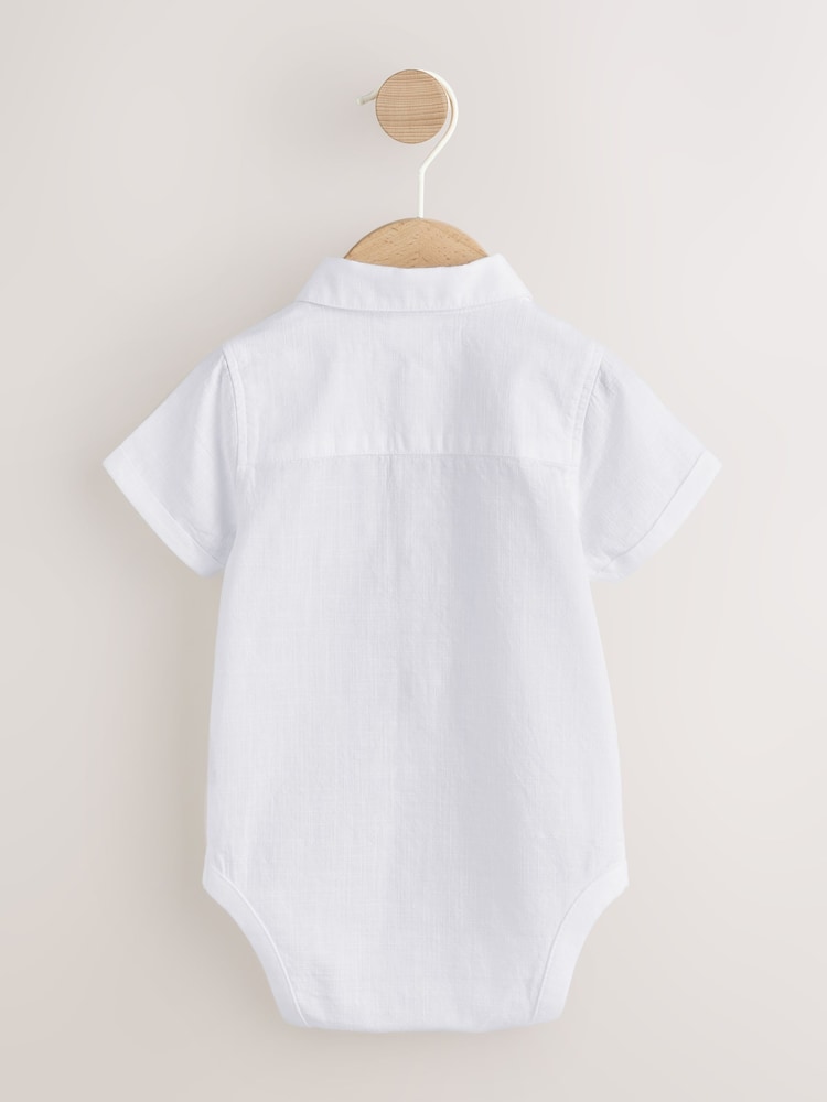白色 - Short Sleeve Baby Shirt Bodysuit (0mths-3yrs) - 圖片 2/5 白色 - Short Sleeve Baby Shirt Bodysuit (0mths-3yrs) - 圖片 2/5