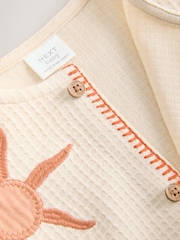 Neutral Palm Print Jersey Waffle Baby Romper (0mths-3yrs) - Image 5 of 8