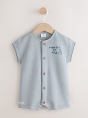 Blue Milk Club Jersey Waffle Baby Romper (0mths-3yrs) - Image 1 of 6