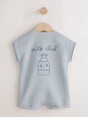 Blue Milk Club Jersey Waffle Baby Romper (0mths-3yrs) - Image 2 of 6