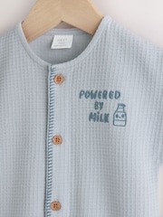 Blue Milk Club Jersey Waffle Baby Romper (0mths-3yrs) - Image 3 of 6