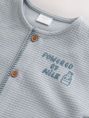 Blue Milk Club Jersey Waffle Baby Romper (0mths-3yrs) - Image 4 of 6