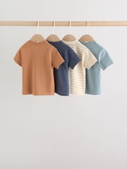 Mineral Blue/ Neutral/ Orange - Kurzarm-Baby-T-Shirts, 4 er-Pack (0Monate–2Jahre) - Bild 2 von 14