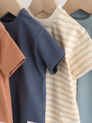 Mineral Blue/ Neutral/ Orange - Kurzarm-Baby-T-Shirts, 4 er-Pack (0Monate–2Jahre) - Bild 8 von 14