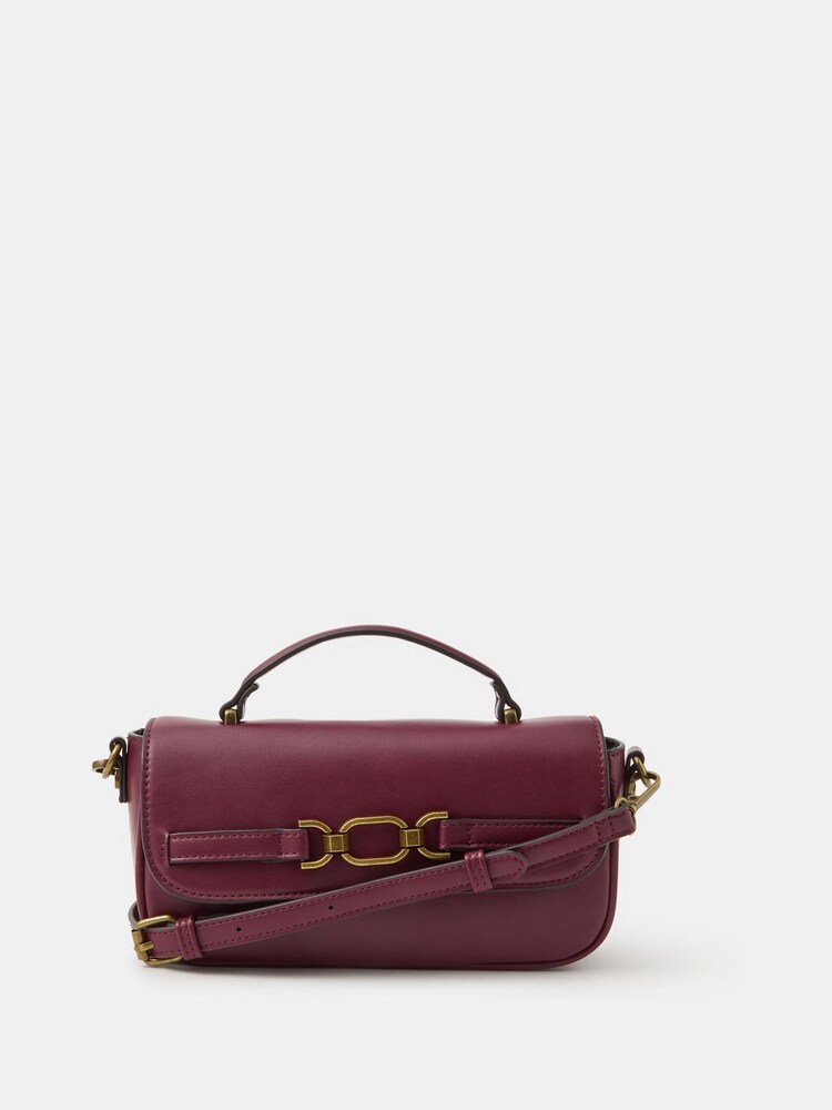 Accessorize Red Snaffle Cross-Body Bag - Image 1 of 2 Accessorize Red Snaffle Cross-Body Bag - Image 1 of 2