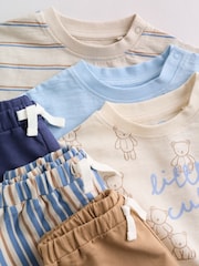 Albastru urși - Tops and Shorts Baby Set 6 Piece (0mths-3yrs) - Imaginea 11 din 18
