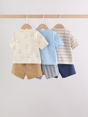 Albastru urși - Tops and Shorts Baby Set 6 Piece (0mths-3yrs) - Imaginea 2 din 18