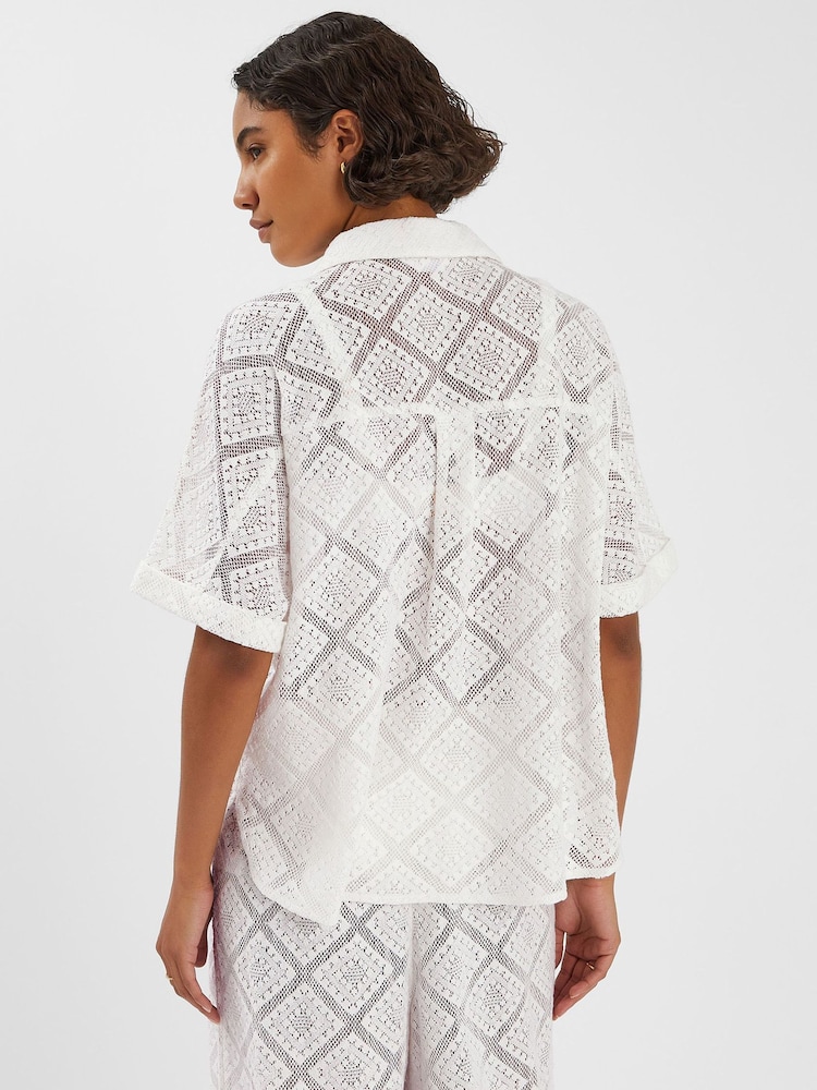 Accessorize White Short Sleeve Lace Shirt - Image 2 of 4