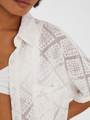 Accessorize White Short Sleeve Lace Shirt - Image 3 of 4