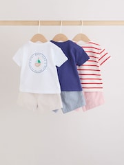 Blå nautisk - Topper og shorts babysett 6 del (0mnd–3år) - Bilde 2 av 14