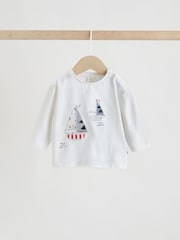 أزرق بحري - طقم من 6 قطع من بلوزة وبنطلون ضيق للبيبي (0شهر-3سنوات) - Image 2 of 15