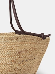 Accessorize Natural Jute Basket Beach Bag - Image 3 of 4